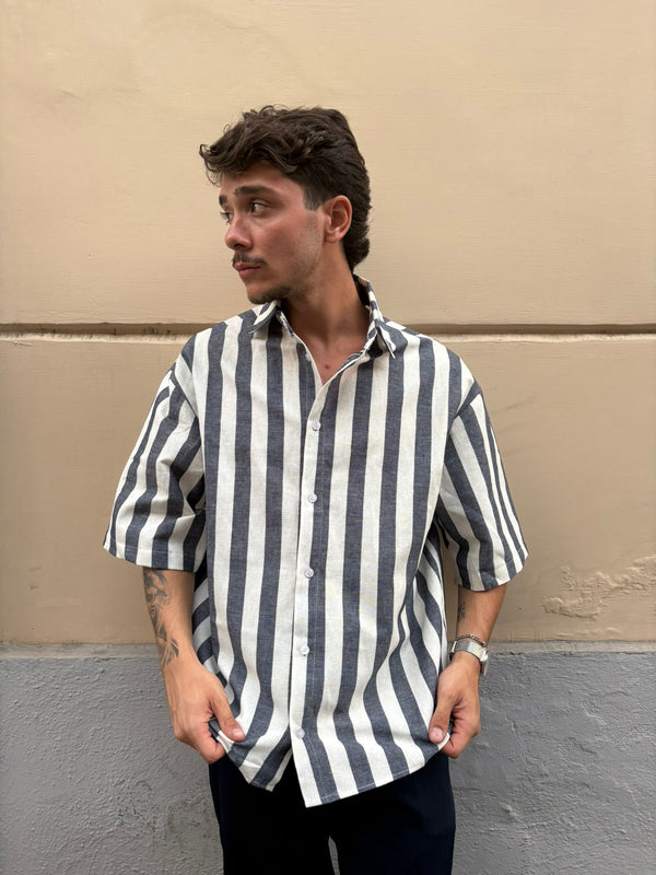 CAMICIA LINO RIGHE